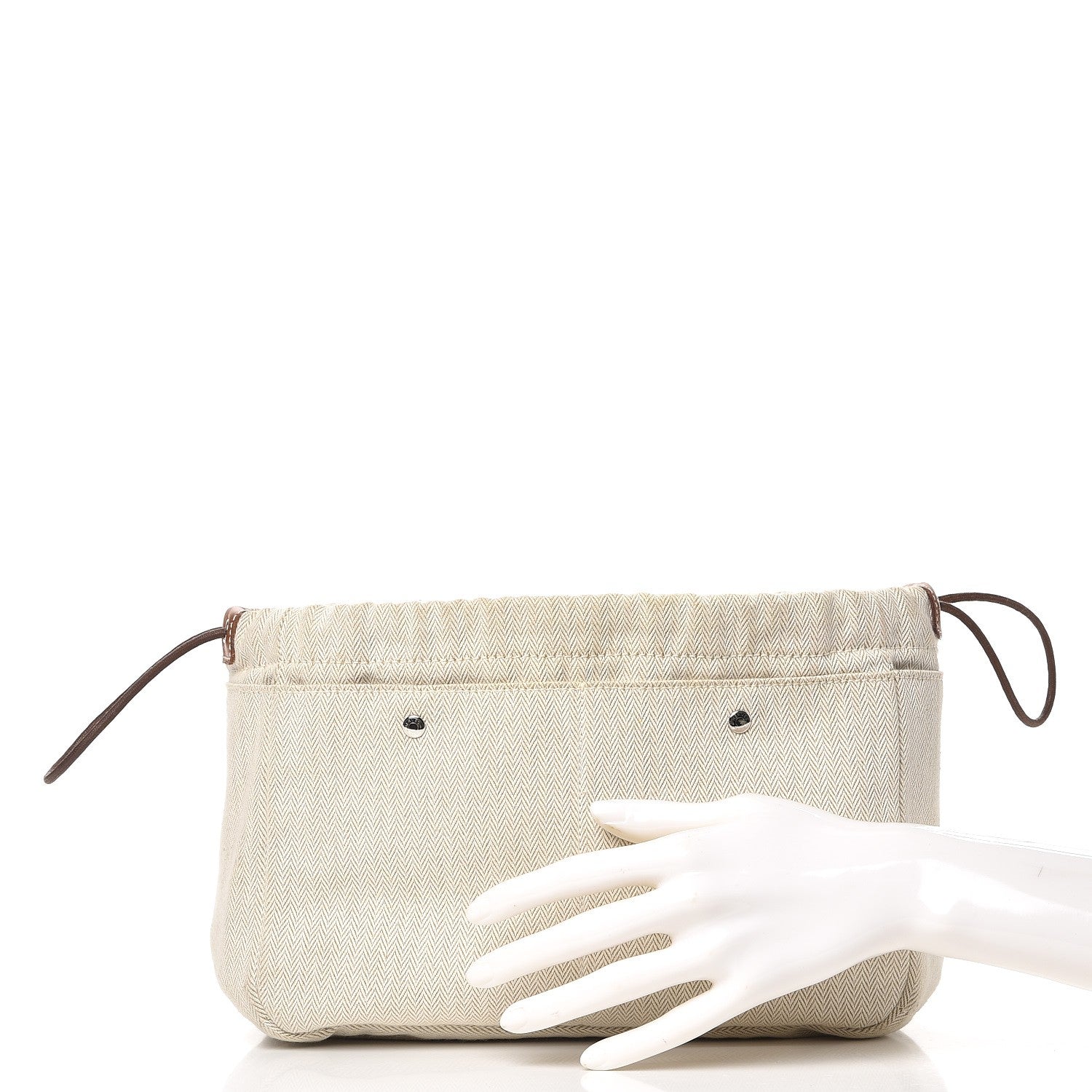 Hermes Canvas Barenia Fourbi 25 MM Pouch Naturel Fauve 2 of 9