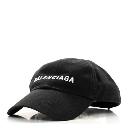 Balenciaga Cotton Drill Logo New Baseball Hat L Black 1 of 9
