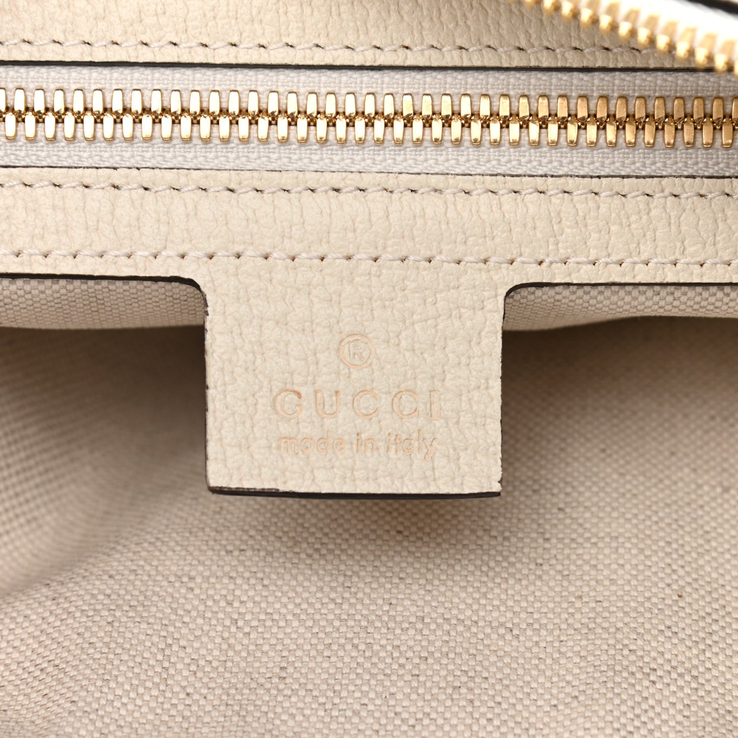 GG Supreme Monogram Flora Web Small Ophidia Half Moon Hobo White