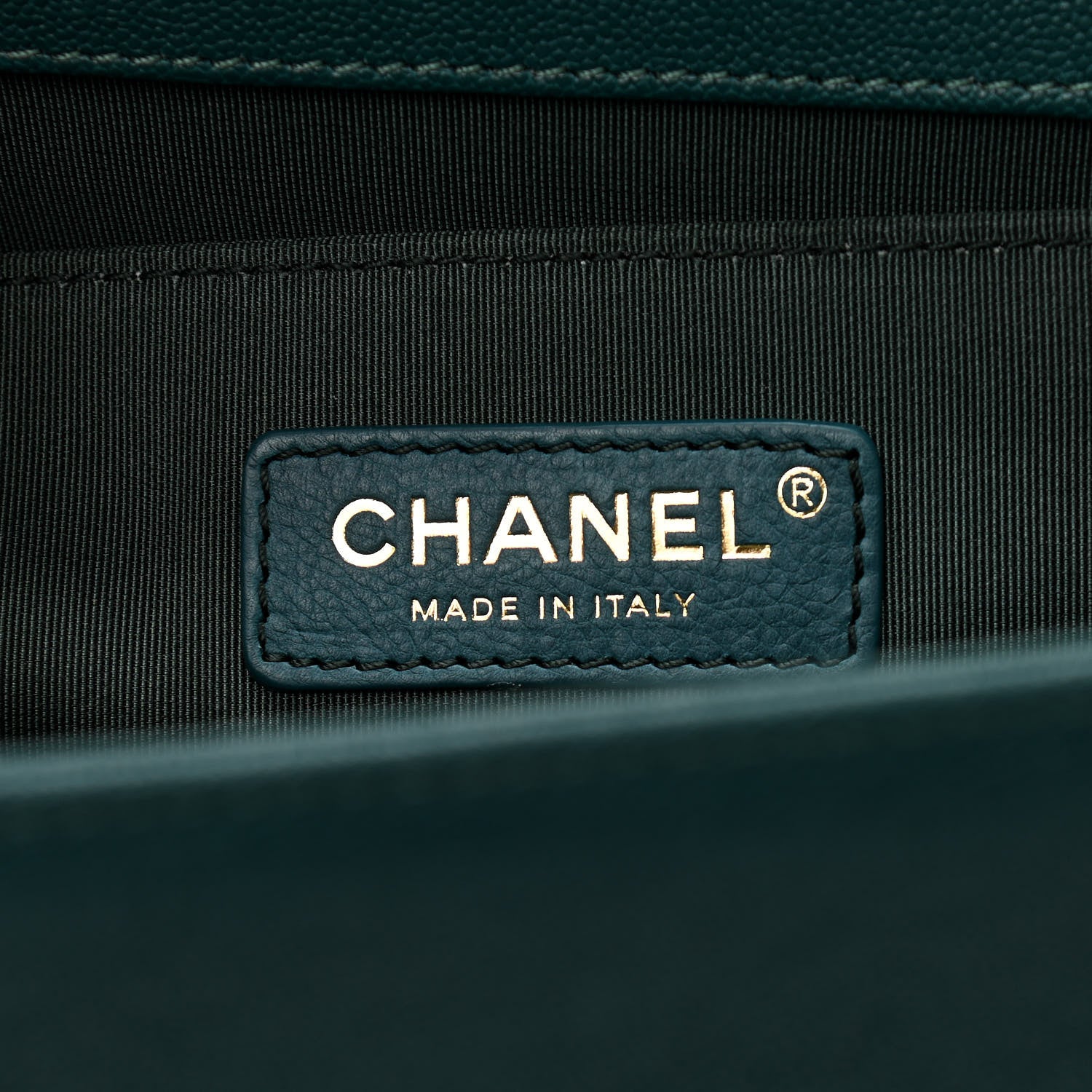Chanel Caviar Quilted Medium Boy Flap Dark Green 5 of 9