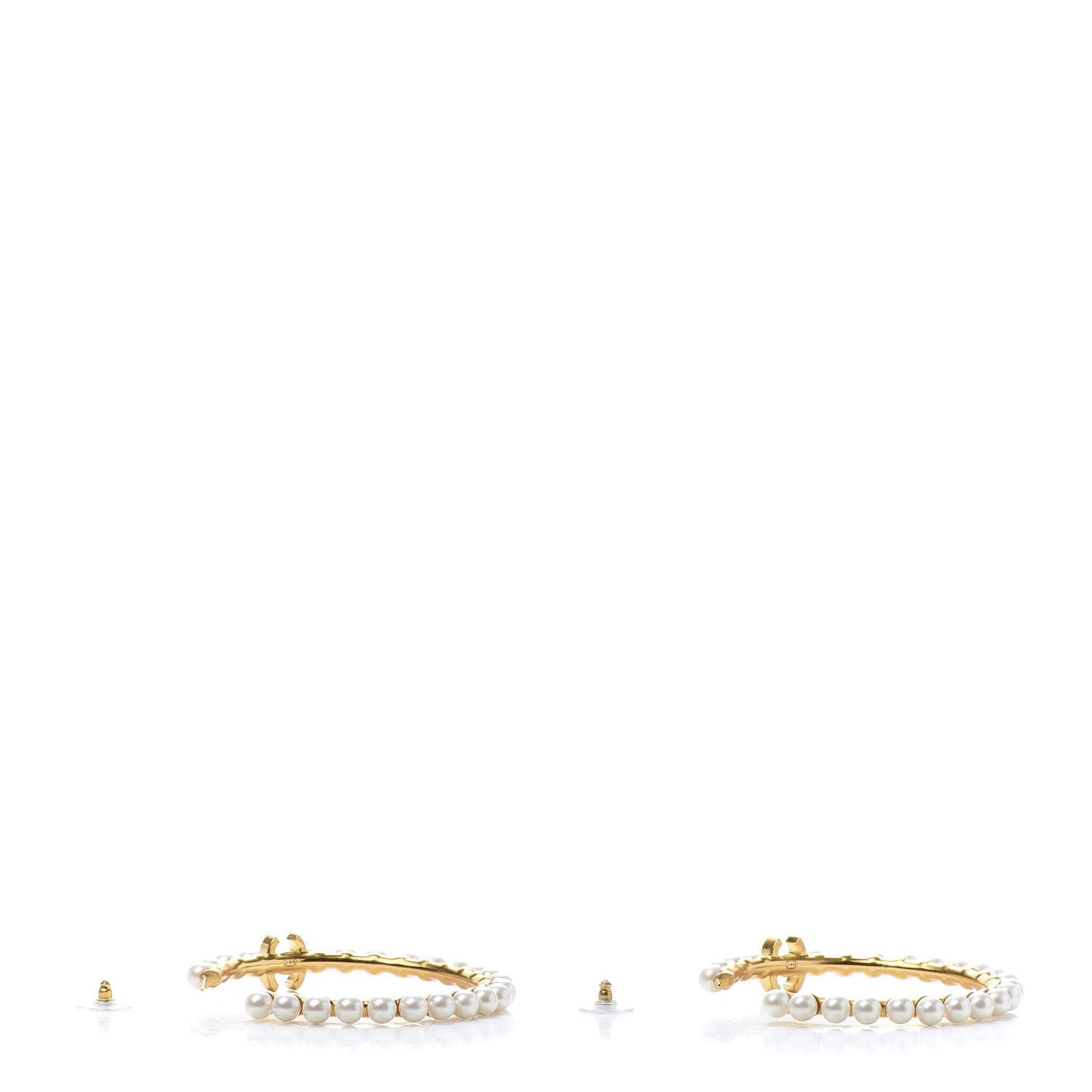 Pearl CC More Is More Hoop Earrings Gold