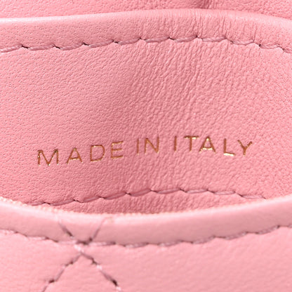 Chanel Lambskin Quilted Chanel Card Holder On Chain Pink 7 of 12