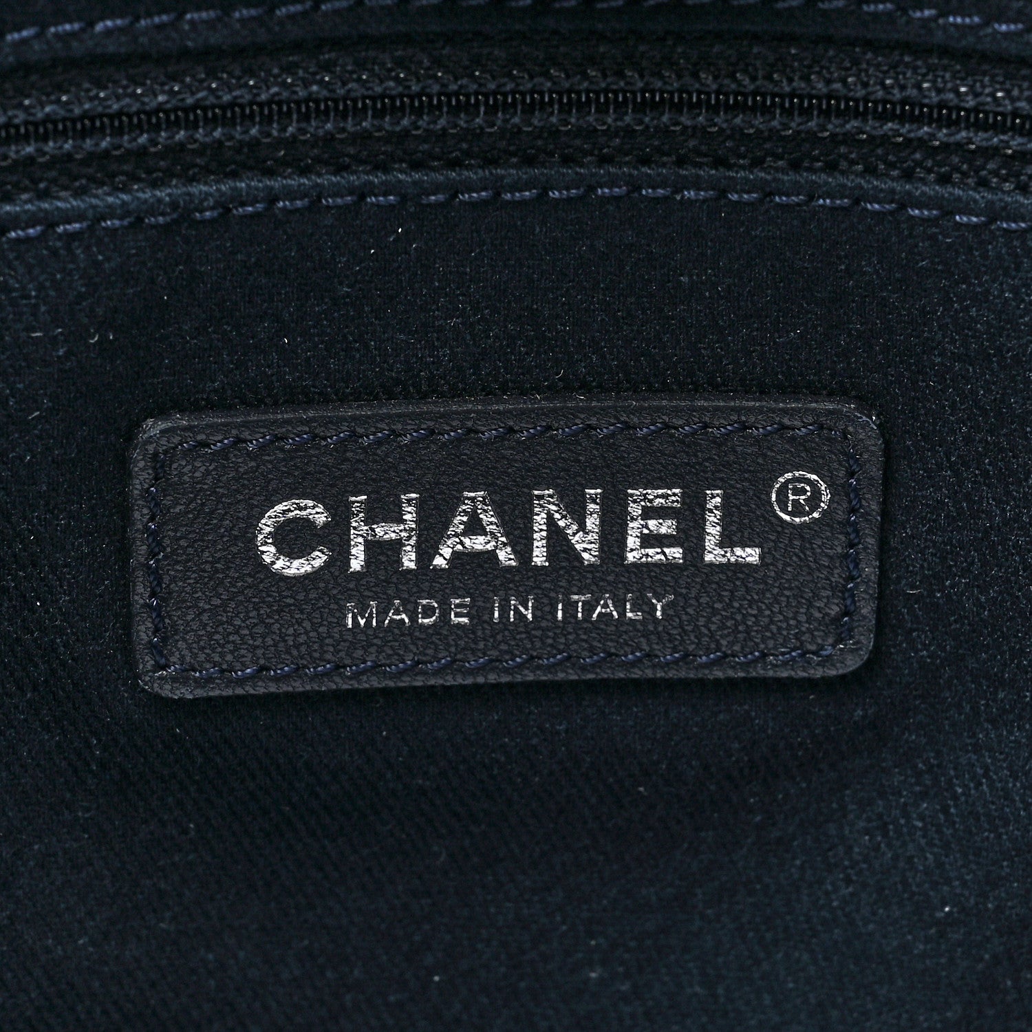 Chanel Denim Small Deauville Tote Blue Orange 6 of 9