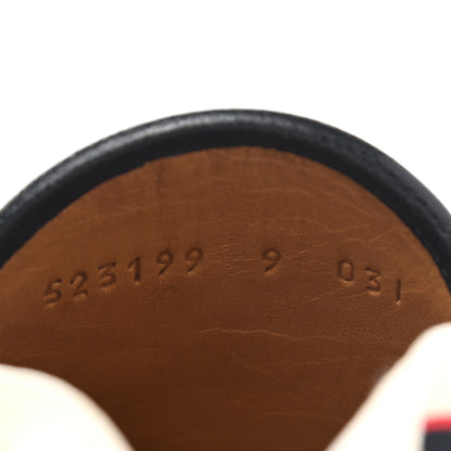 Gucci Goatskin Stripe Mens Horsebit Slingback Slippers 9 Black 9 of 10