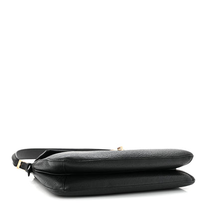 Salvatore Ferragamo Grained Calfskin Gancini Shoulder Bag Black 4 of 10