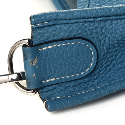 Hermes Taurillon Clemence Evelyne III GM Blue Jean 14 of 20