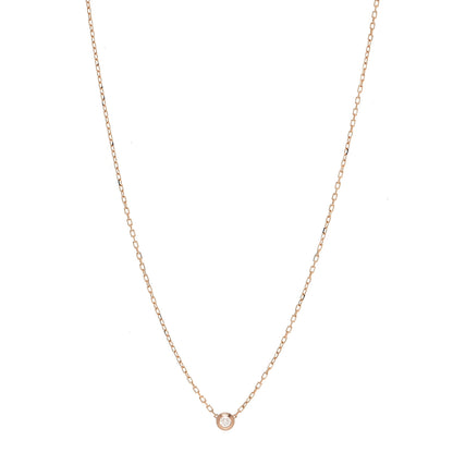 Cartier 18K Pink Gold Diamond SM D'Amour Pendant Necklace 1 of 10