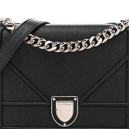 Christian Dior Grained Calfskin Medium Diorama Flap Bag Black 8 of 11