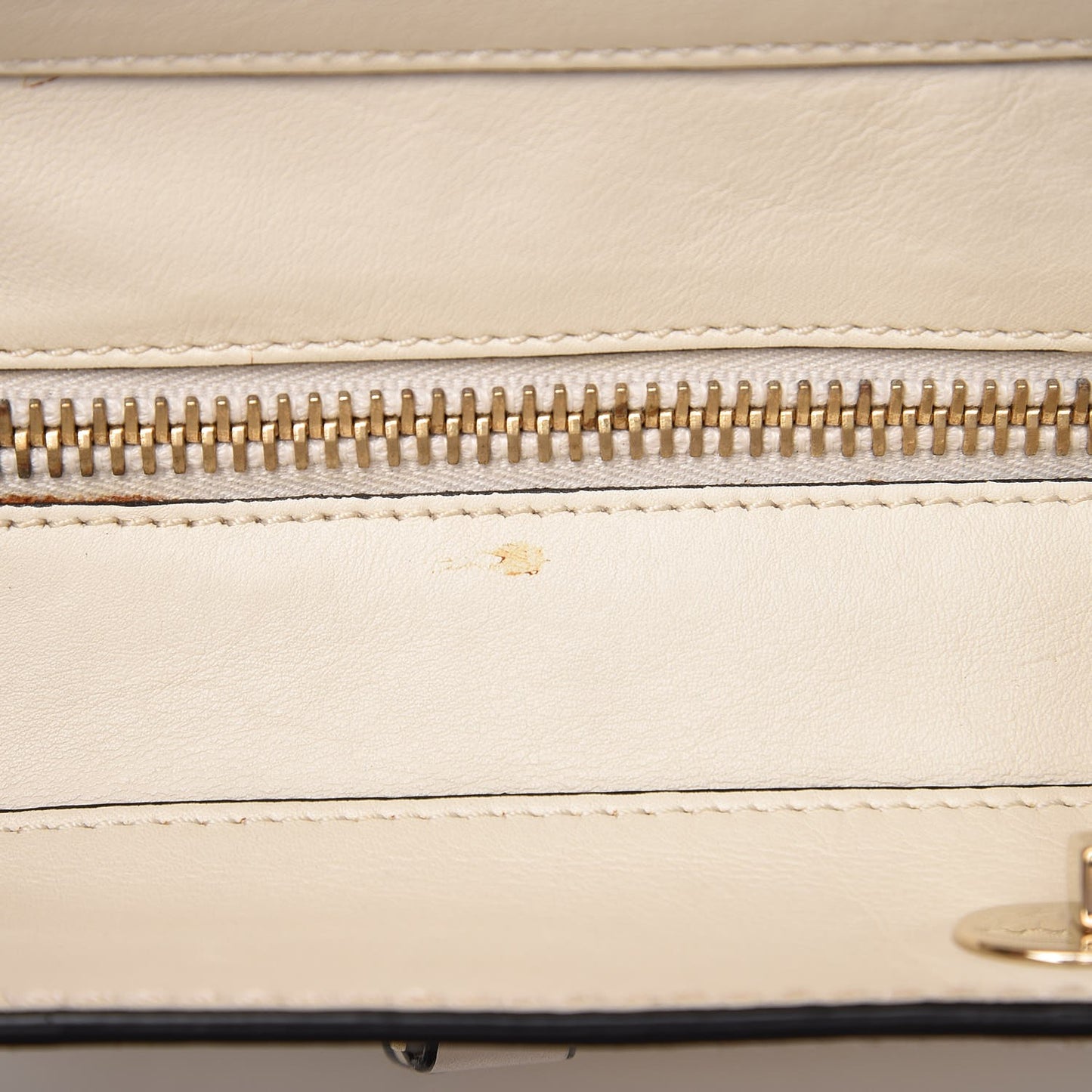Vitello Rockstud Double Handle Tote Ivory