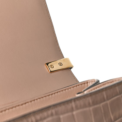 Chloe Calfskin Crocodile Embossed Small C Double Carry Nut 15 of 20