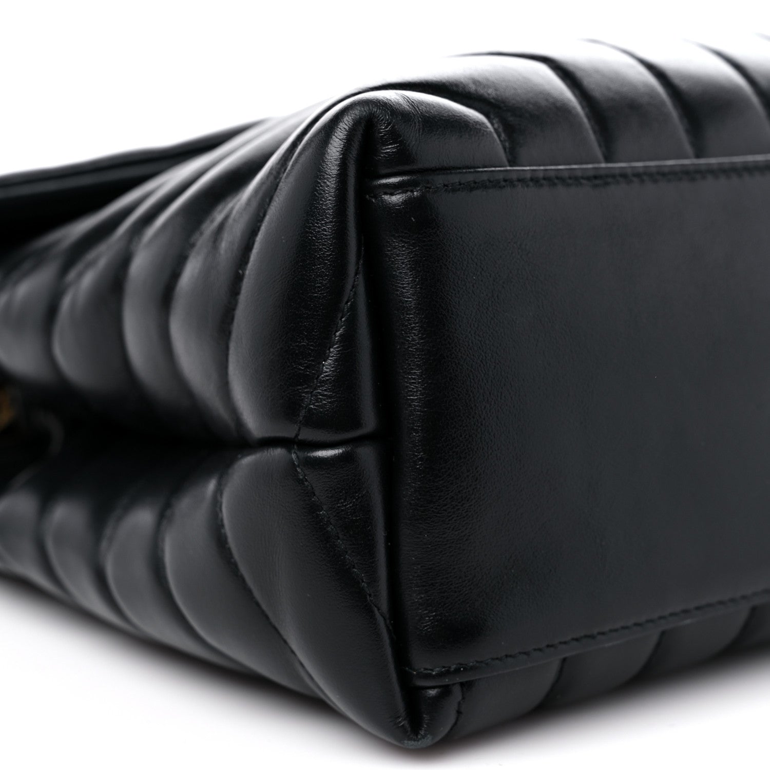 Saint Laurent Calfskin Y Quilted Monogram Medium Loulou Chain Satchel Black 9 of 14