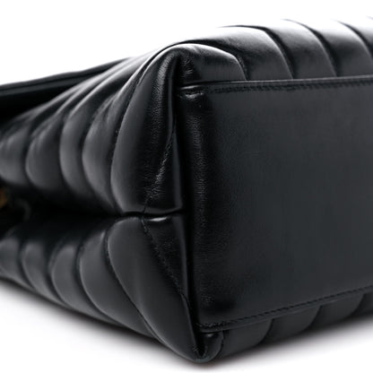 Saint Laurent Calfskin Y Quilted Monogram Medium Loulou Chain Satchel Black 9 of 14