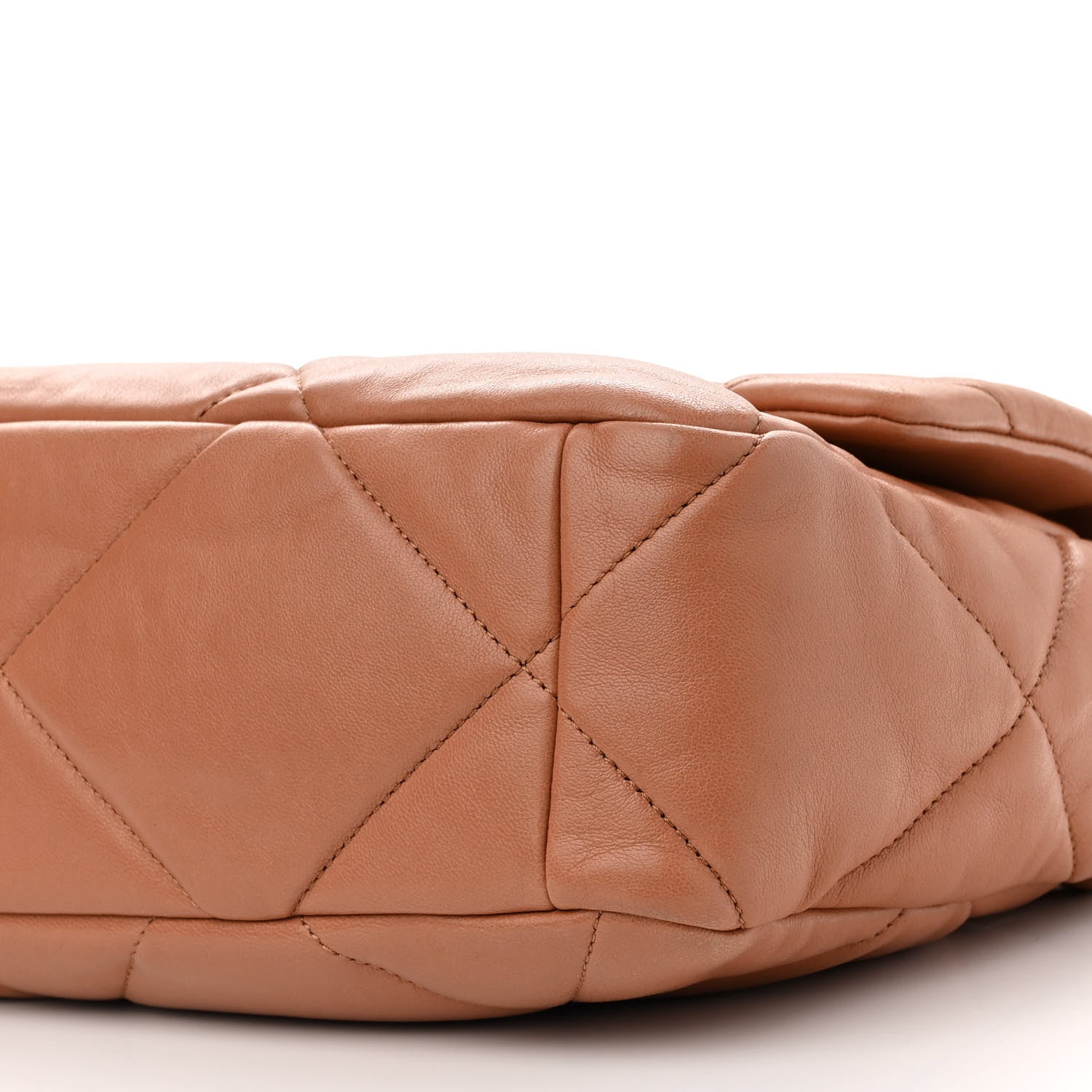 Chanel Lambskin Quilted Large Chanel 19 Flap Brown 10 of 10