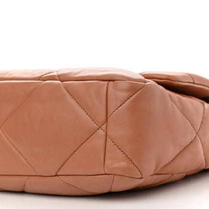 Chanel Lambskin Quilted Large Chanel 19 Flap Brown 10 of 10