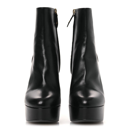 Louis Vuitton Soft Calfskin Monogram Afterglow Platform Ankle Boots 38.5 Black 3 of 12