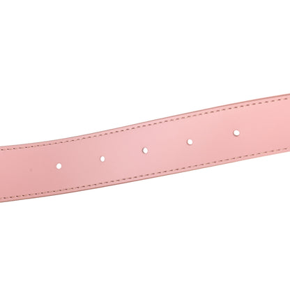 Louis Vuitton Damier Azur LV Initiales 32mm Belt 85 34 Rose Ballerine 4 of 6