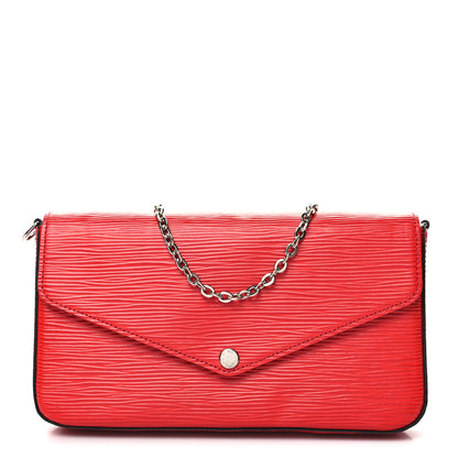 Louis Vuitton Epi Pochette Felicie Coquelicot 2 of 16