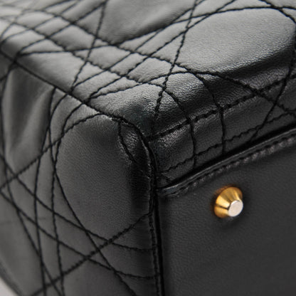 Christian Dior Lambskin Cannage Medium Lady Dior Black 8 of 9