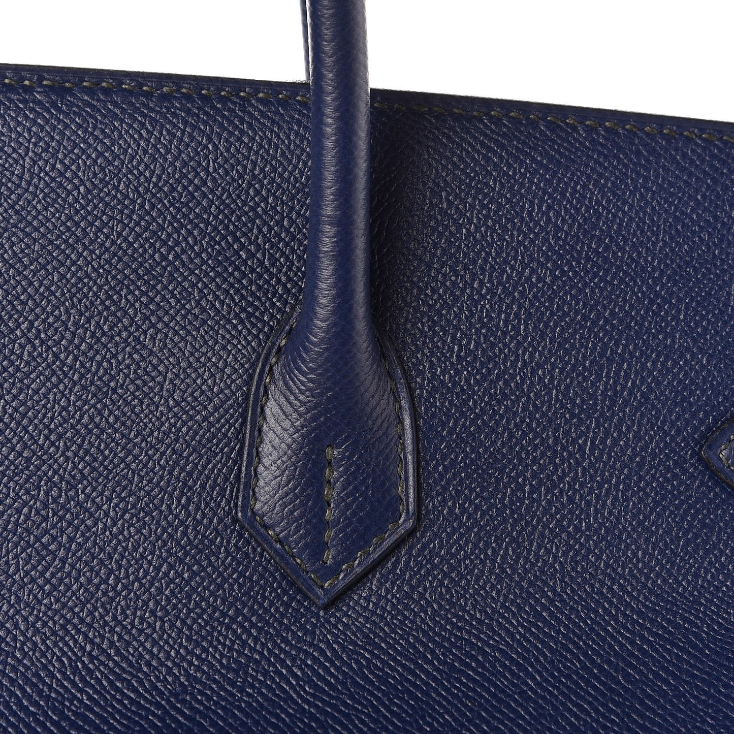 Epsom Horseshoe Birkin 40 Bleu Saphir Malachite