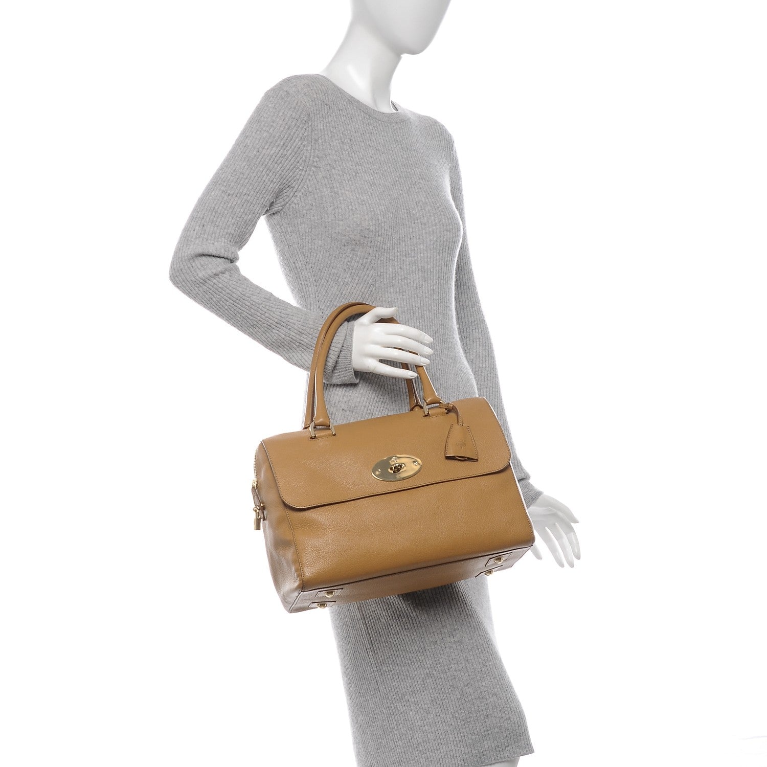 Mulberry Glossy Goatskin Medium Del Rey Satchel Deer Brown 2 of 11