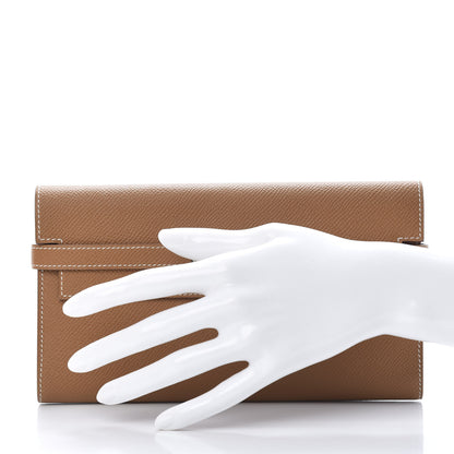 Hermes Epsom Kelly Longue Wallet Gold 2 of 9