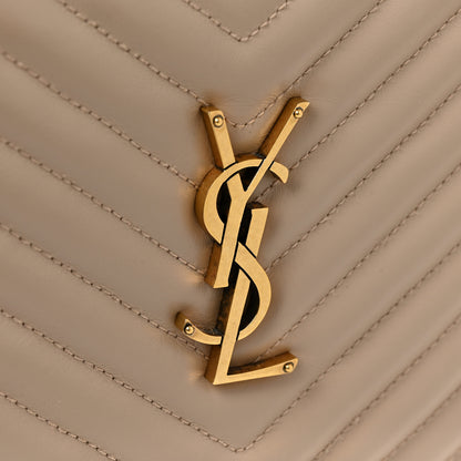 Saint Laurent Calfskin Matelasse Monogram Lou Camera Bag Dark Beige 11 of 12