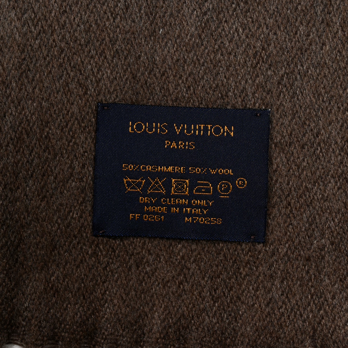 Cashmere Wool Monogram Gradient Scarf Noisette