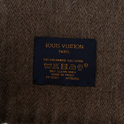 Louis Vuitton Cashmere Wool Monogram Gradient Scarf Noisette 3 of 3