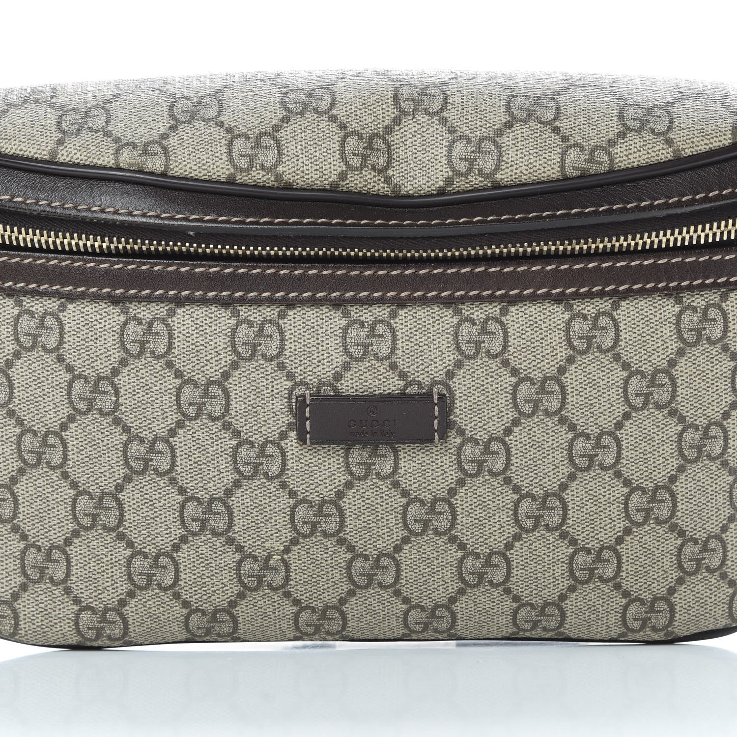 Gucci GG Supreme Monogram Belt Bag Dark Brown 8 of 13