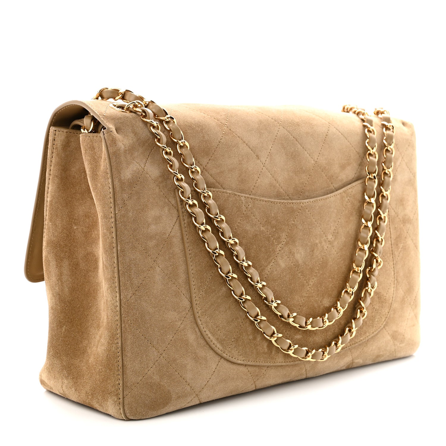 Chanel Suede Calfskin Souplissimo Maxi Flap Dark Beige 3 of 10