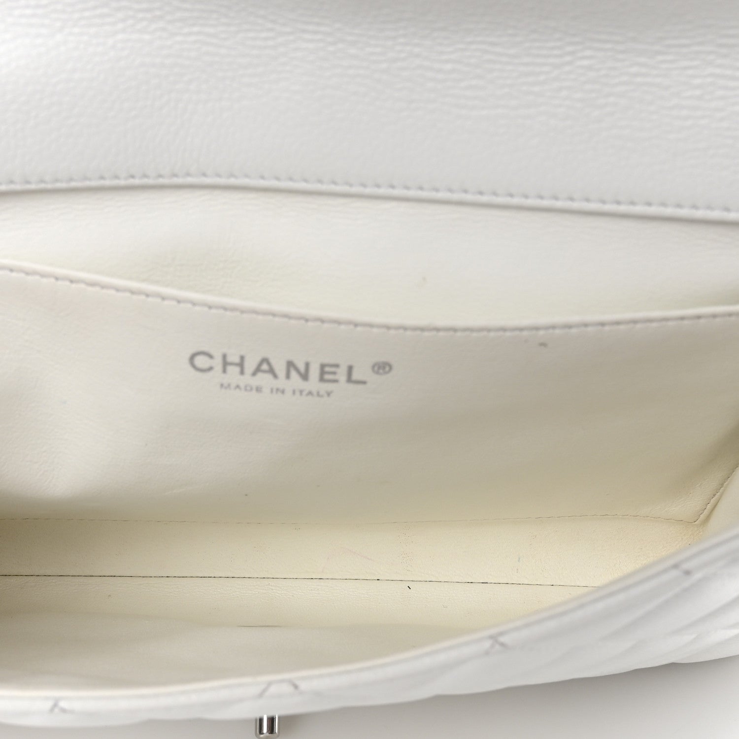 Chanel Caviar Quilted Clutch With Chain Flap White 5 of 10