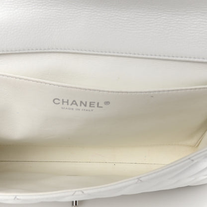 Chanel Caviar Quilted Clutch With Chain Flap White 5 of 10