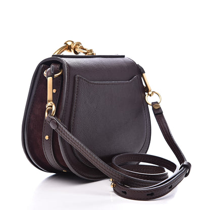 Chloe Calfskin Suede Small Nile Bracelet Bag Carbon Brown 4 of 13