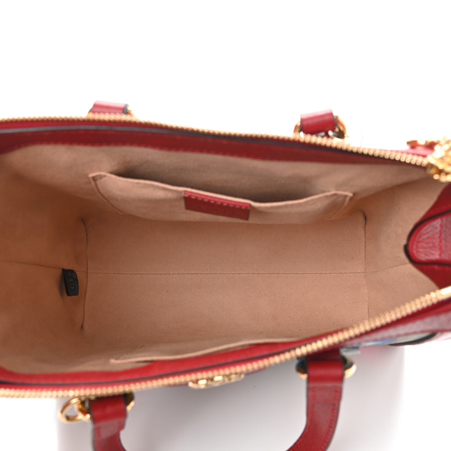 GG Supreme Monogram Flora Web Small Ophidia Tote Bag Red