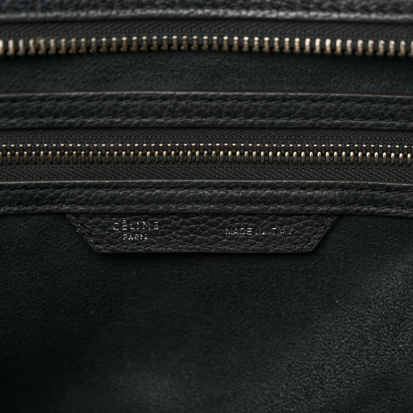 Drummed Calfskin Mini Luggage Black