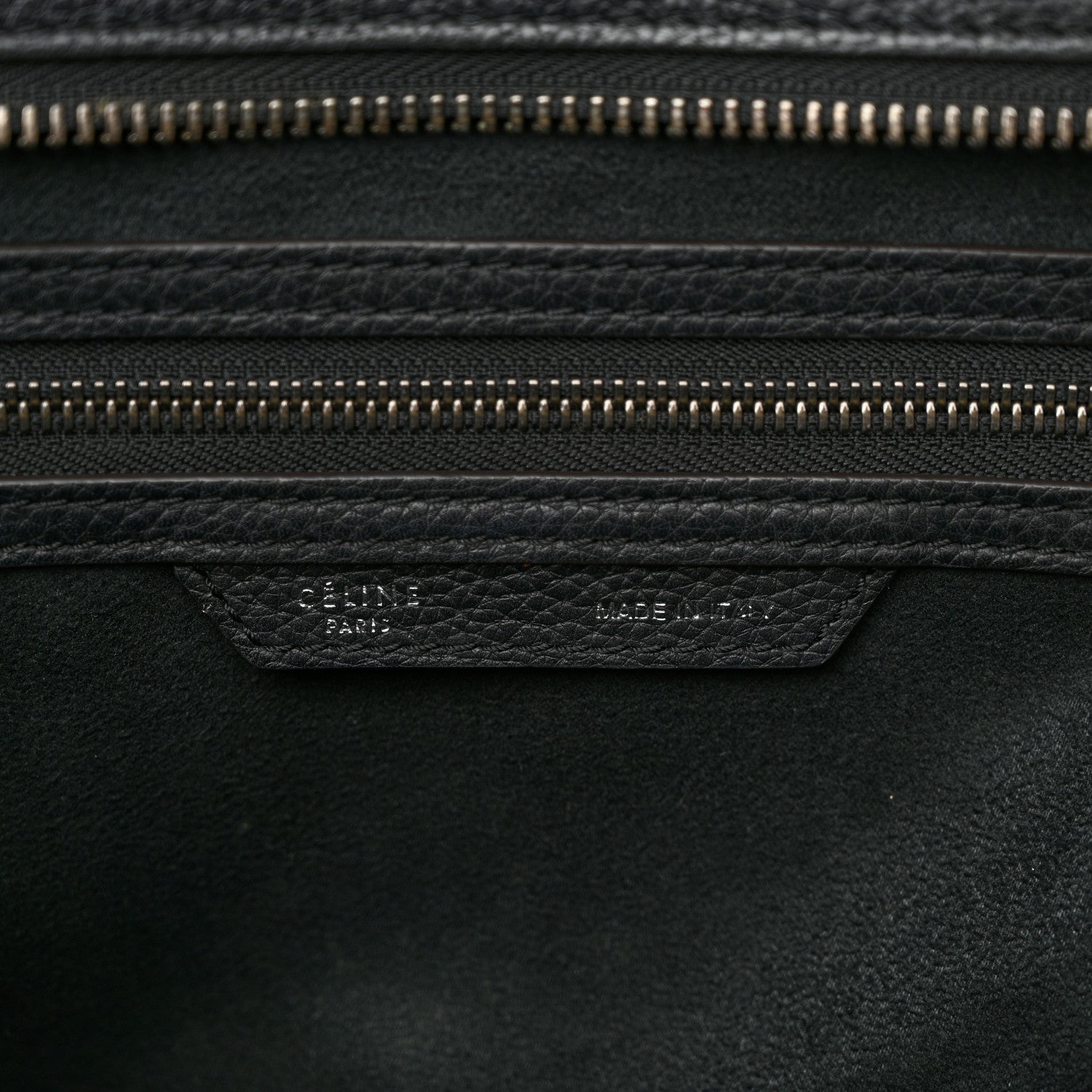 Celine Drummed Calfskin Mini Luggage Black 6 of 12