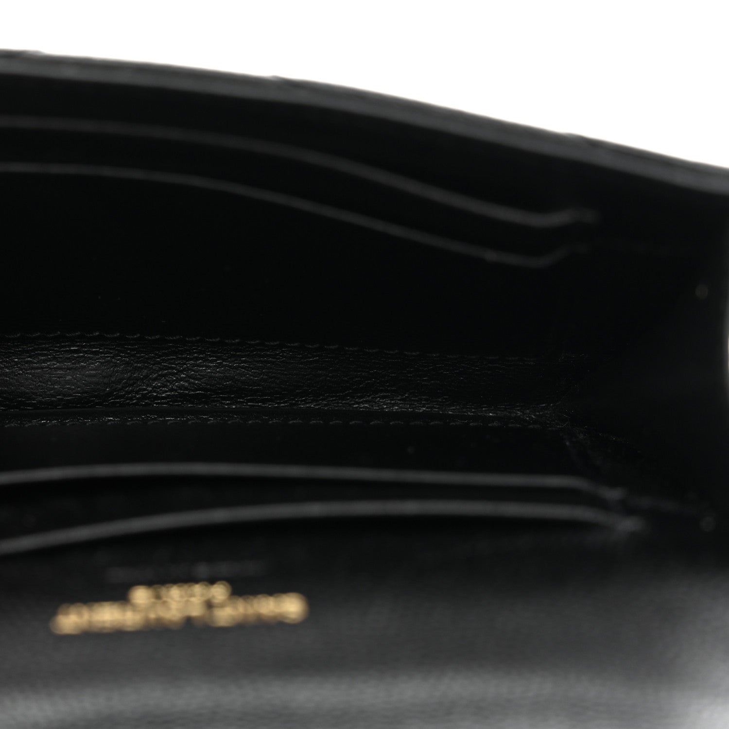 Saint Laurent Grain De Poudre Matelasse Chevron Small Monogram Envelope Wallet Black 5 of 7