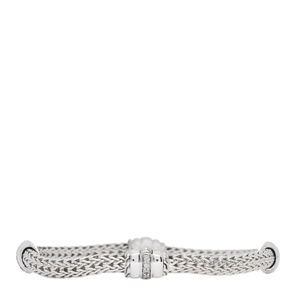 John Hardy Sterling Silver Diamond Bedeg Barrel Station Bracelet 2 of 3