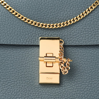 Chloe Grained Lambskin Drew Shoulder Bag Cloudy Blue 10 of 10