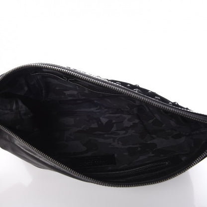 Jimmy Choo Lambskin Velvet Star Studded Clutch Wristlet Bag Black 6 of 7