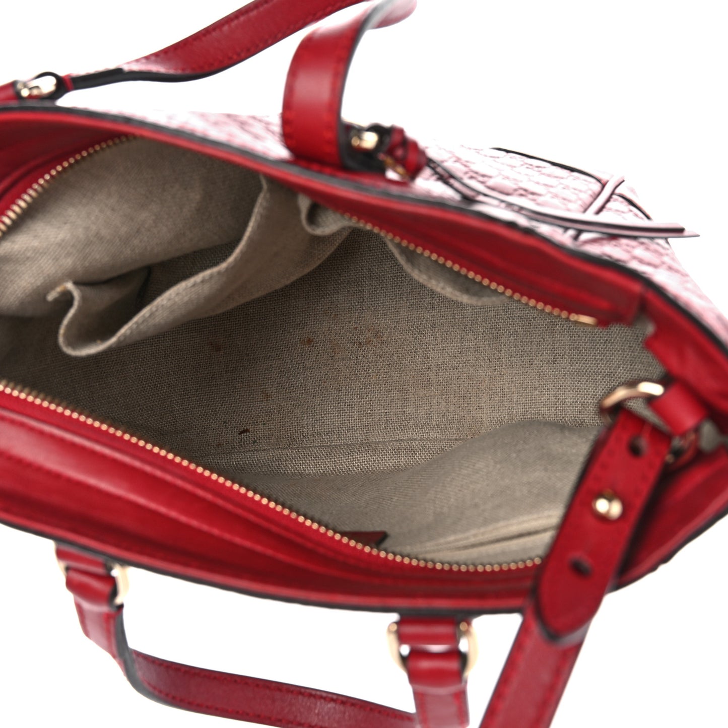 Microguccissima Small Bree Tote Red