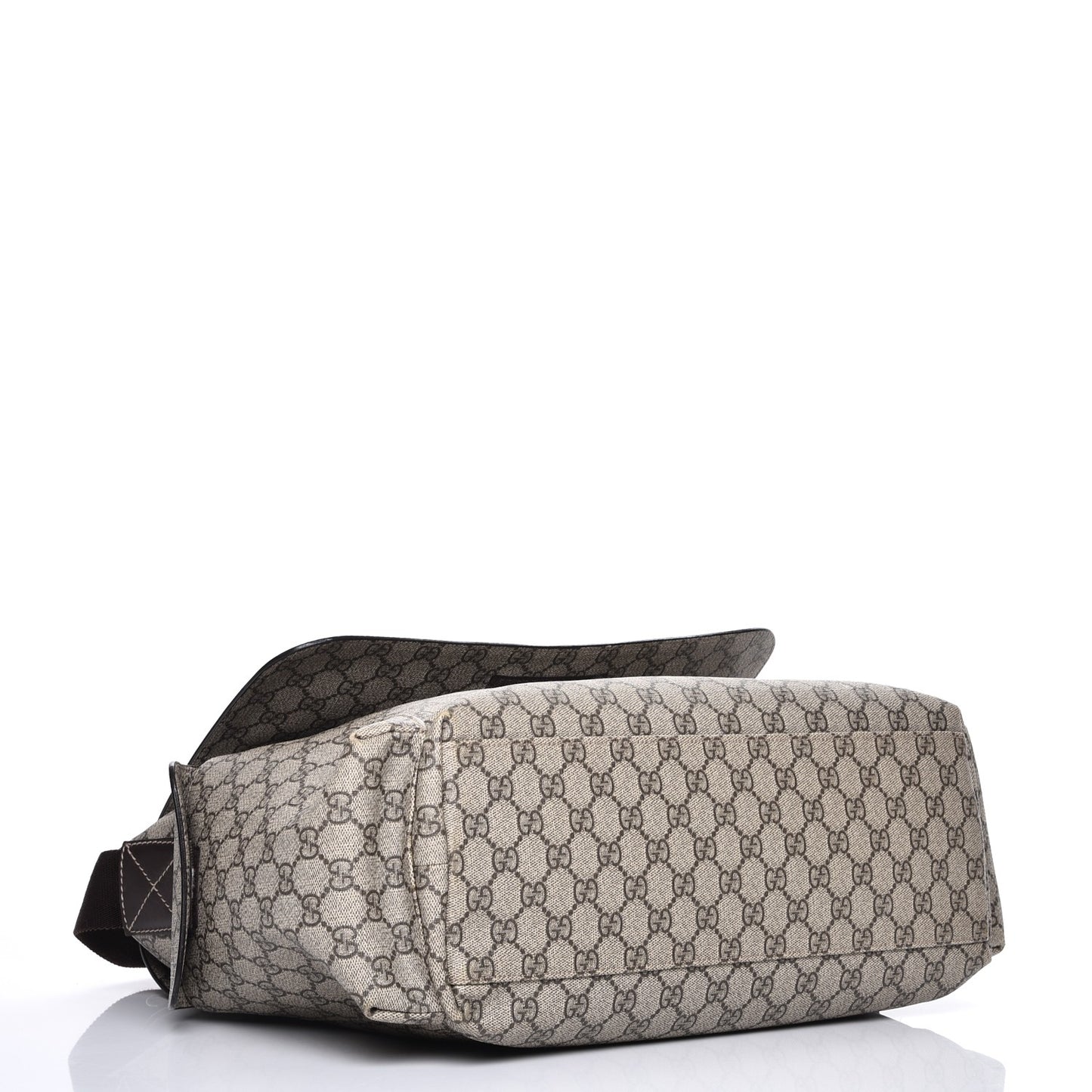 GG Plus Monogram Messenger Diaper Bag Dark Brown