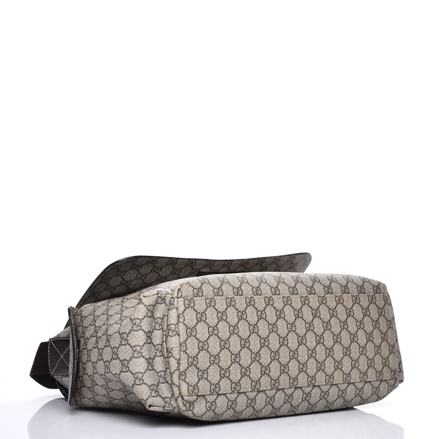 Gucci GG Plus Monogram Messenger Diaper Bag Dark Brown 4 of 12