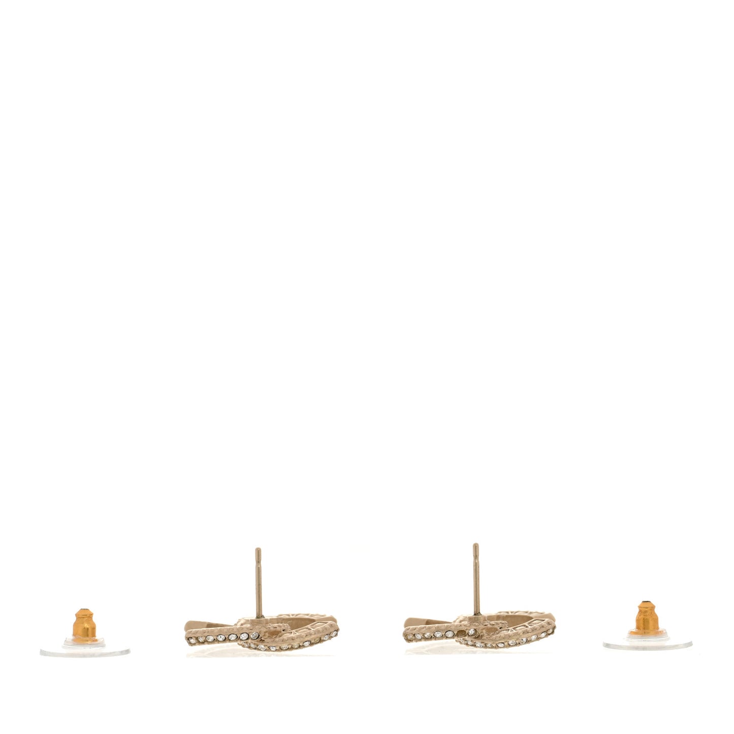 Crystal Timeless CC Earrings Light Gold