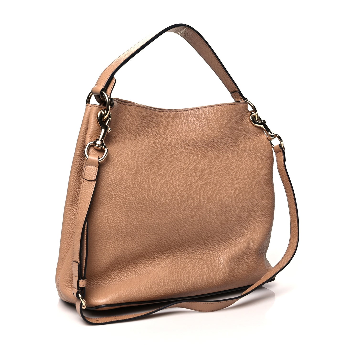 Pebbled Calfskin Large Soho Hobo Camelia