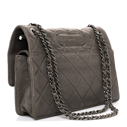 Chanel Washed Lambskin Jumbo Take Away Flap Grey 3 of 11