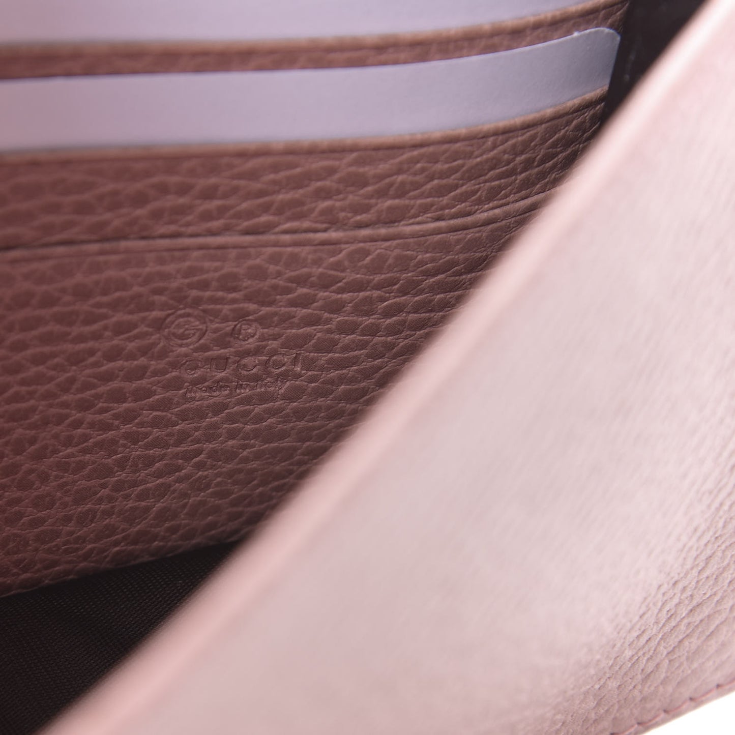 Dollar Calfskin Interlocking G Chain Wallet Soft Pink