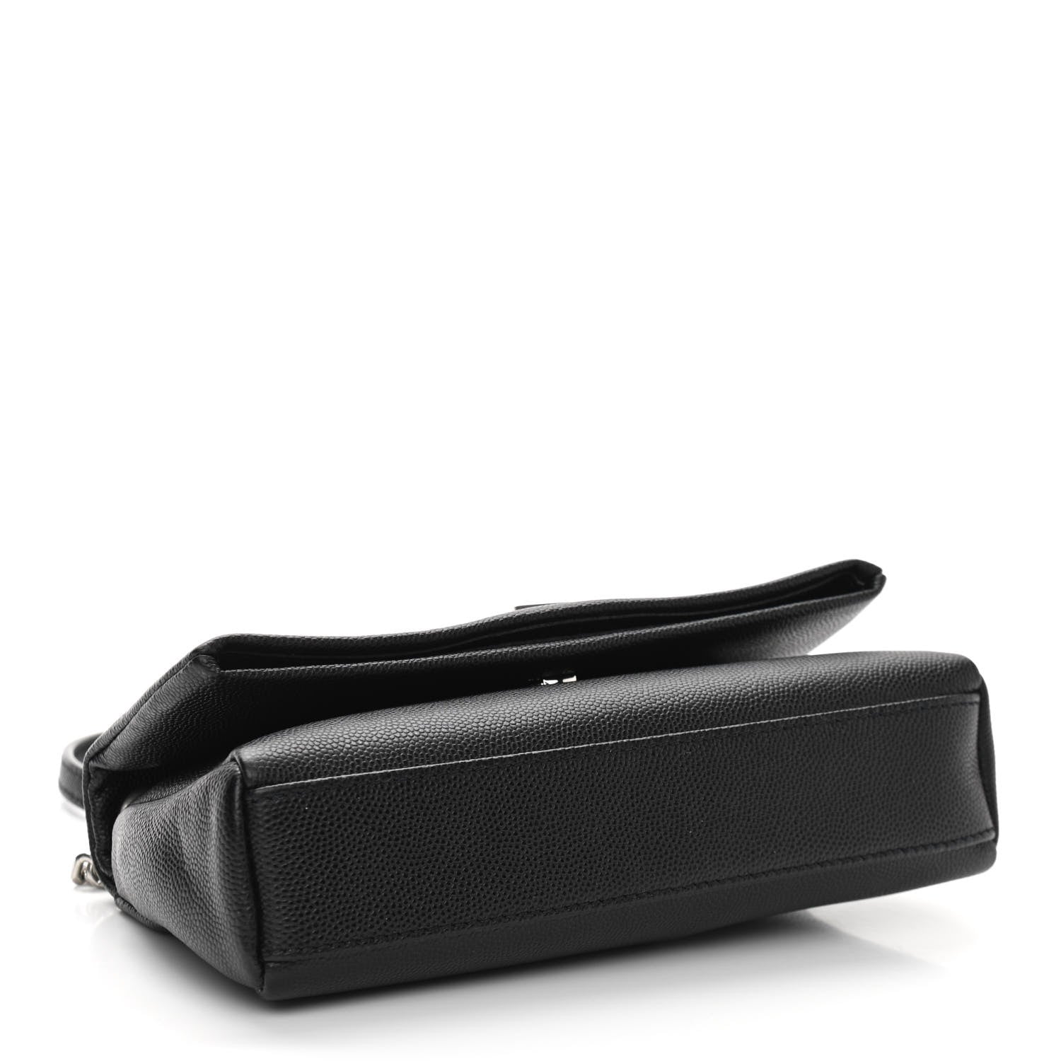 Saint Laurent Grain De Poudre Monogram Toy West Hollywood Fold-Over Bag Black 4 of 10