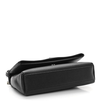 Saint Laurent Grain De Poudre Monogram Toy West Hollywood Fold-Over Bag Black 4 of 10