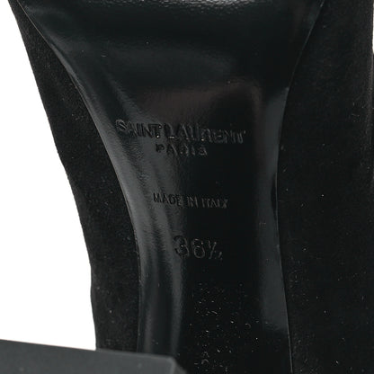 Saint Laurent Suede Cut Out Joplin Over The Knee Boots 36.5 Black 7 of 8